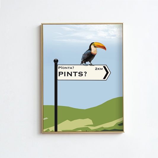 Pint Sign Countryside - Irish Premium Print